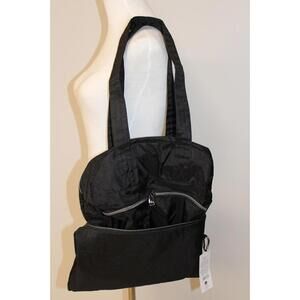 NWT Lug Boxer Packable Overnight Bag Black Shoulder Tote Bag